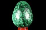 Stunning, Polished Malachite Egg - Congo #78919-1